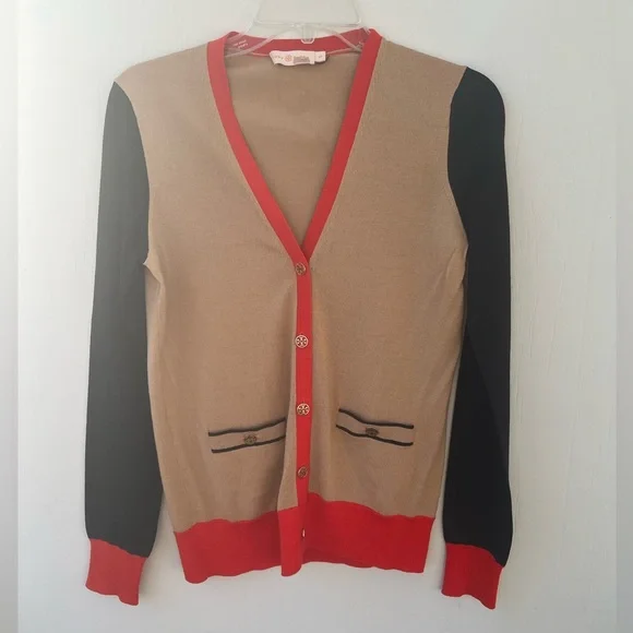 Tory Burch Madeline Colorblock Cardigan (size S) - Picture 5 of 15